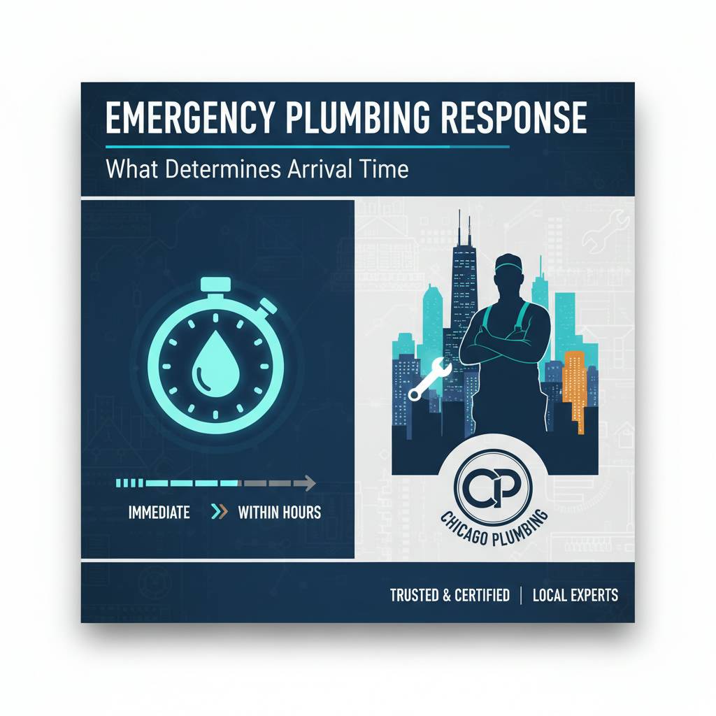 What determines how quickly a plumber can arrive